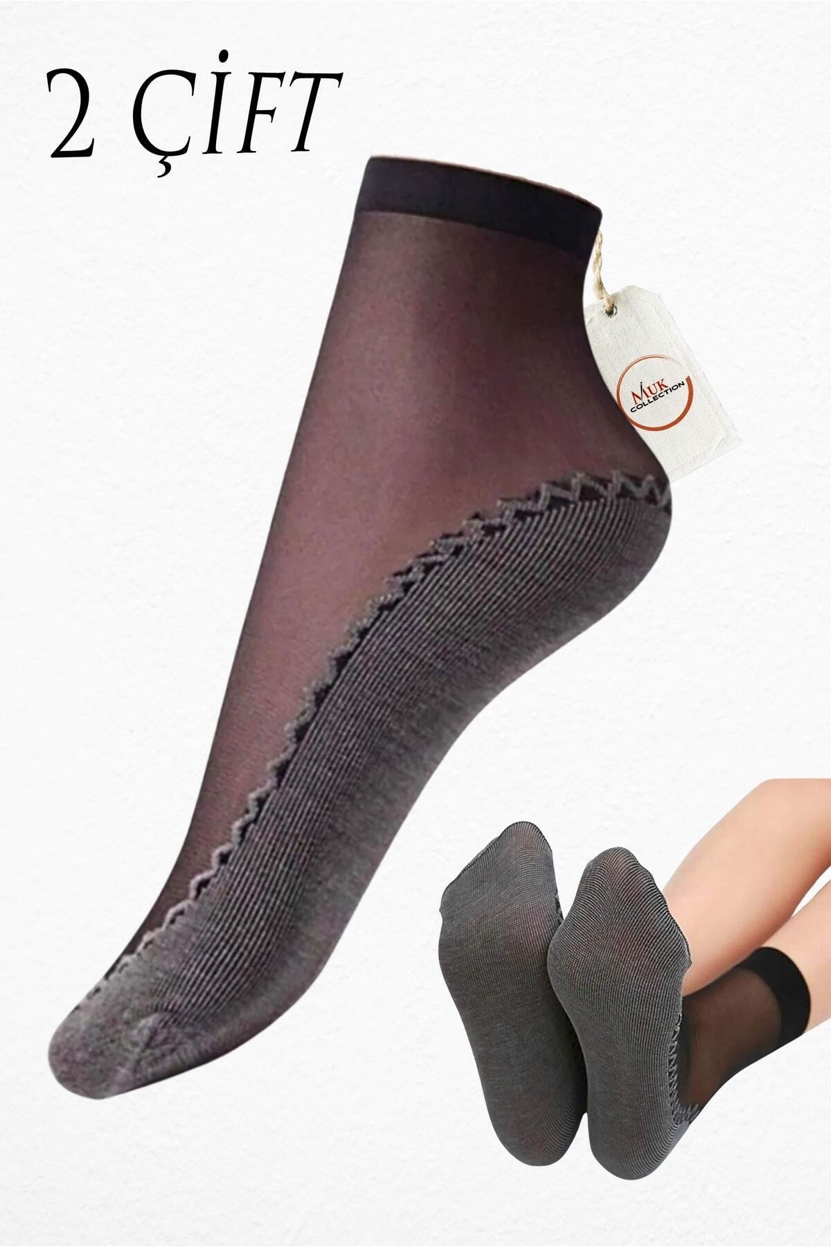 2 Çift Extra Pamuk Tabanlı Kadın Ince Çorap
