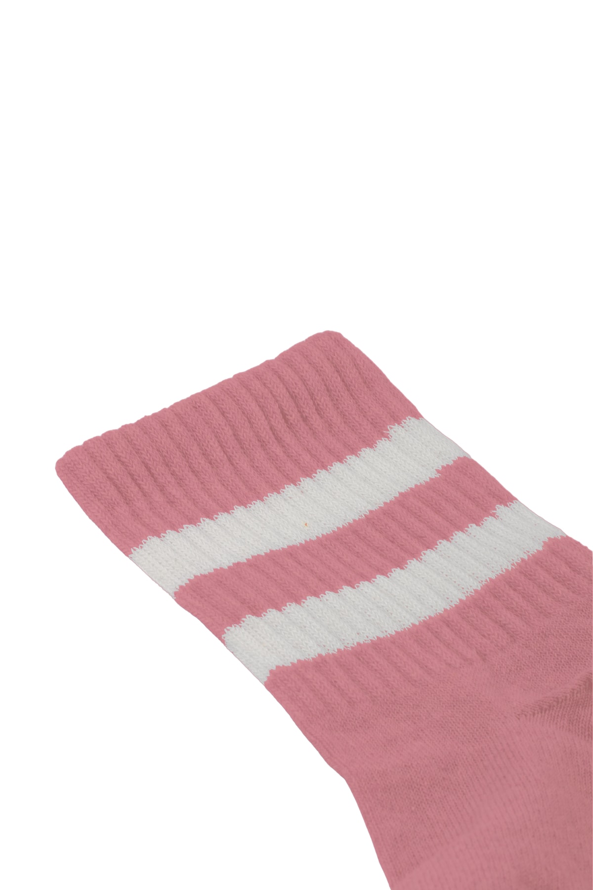 Pembe Çizgili Soket Tenis Çorap